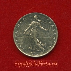1 франк 1977 года Франция